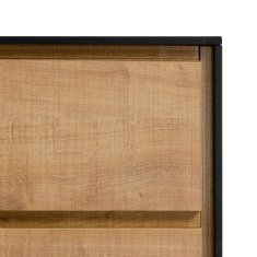 BigBuy Nočna omarica ALFIL 48 x 42 x 61 cm Naravna črna kovina DMF