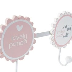 DKD Home Decor Stenski obešalnik za plašče DKD Home Decor Les Kovina Medvedek panda (40 x 4 x 16 cm) (2 kosa)