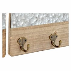 DKD Home Decor Stenski obešalnik DKD Home Decor Kovina MDF Les 30 x 5 x 54 cm (2 enoti)