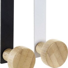 DKD Home Decor Vratno stojalo za plašče DKD Home Decor White Black Metal (2 kosa) (2 x 5 x 17 cm)