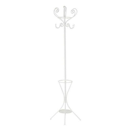 DKD Home Decor Stojalo za plašče DKD Home Decor White Metal (50 x 50 x 176 cm)