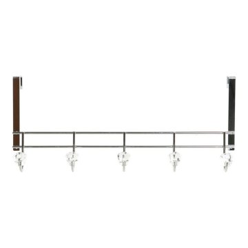 DKD Home Decor Vratno stojalo za plašče DKD Home Decor 8424001835256 Transparent Silver Metal 47 x 10 x 22 cm