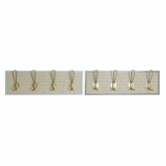 DKD Home Decor Stenski obešalnik DKD Home Decor Les polipropilen MDF Les Tropical 50 x 8 x 17 cm (2 enoti)