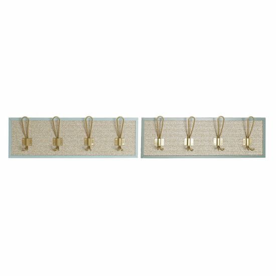DKD Home Decor Stenski obešalnik DKD Home Decor Les polipropilen MDF Les Tropical 50 x 8 x 17 cm (2 enoti)