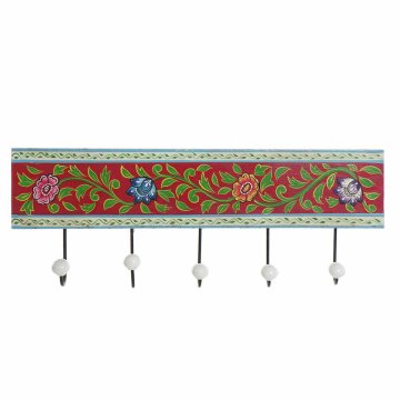DKD Home Decor Stenski obešalnik za plašče DKD Home Decor Keramika Indijski človek Mango les (49 x 5 x 18 cm)