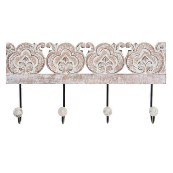 DKD Home Decor Stenski obešalnik DKD Home Decor Kovina Mango les Indijanec (38 x 6 x 19 cm)