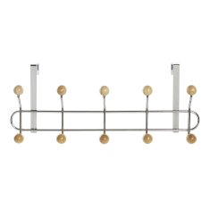 DKD Home Decor Vratni obešalnik DKD Home Decor Silver Natural Steel Plastic Modern 45 x 6,5 x 19 cm