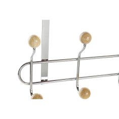 DKD Home Decor Vratni obešalnik DKD Home Decor Silver Natural Steel Plastic Modern 45 x 6,5 x 19 cm