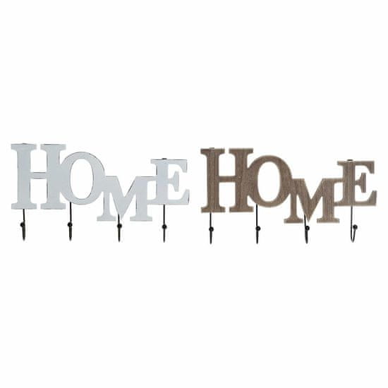 DKD Home Decor Stenski obešalnik DKD Home Decor Kovina Les (37 x 5 x 20 cm) (2 kosa)