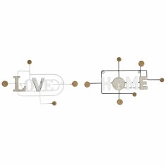 DKD Home Decor Stenski obešalnik DKD Home Decor Kovina MDF Les Boho (51 x 5 x 30 cm) (2 kosa)
