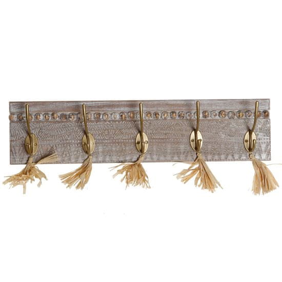 DKD Home Decor Stenski obešalnik DKD Home Decor Wood Boho (50 x 7 x 20 cm)
