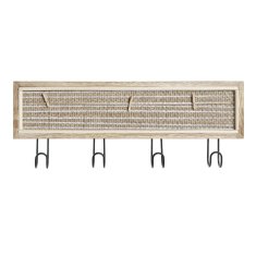 DKD Home Decor Stojalo za plašče DKD Home Decor Natural Metal MDF Boho (40 x 3,5 x 15,5 cm)