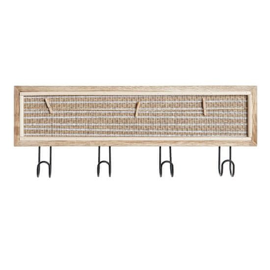 DKD Home Decor Stojalo za plašče DKD Home Decor Natural Metal MDF Boho (40 x 3,5 x 15,5 cm)