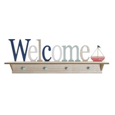 DKD Home Decor Stenski obešalnik za plašče DKD Home Decor MDF Sredozemlje (60 x 10 x 21 cm)