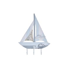 DKD Home Decor Stenski obešalnik DKD Home Decor Kovina Les Sredozemlje (43 x 4 x 56 cm)