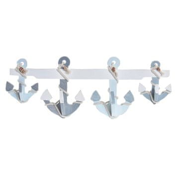 DKD Home Decor Stenski obešalnik za plašče DKD Home Decor Lesena vrv Sredozemlje (66 x 10 x 25 cm)