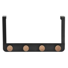DKD Home Decor Vratno stojalo za plašče DKD Home Decor (4 obešalniki) Kovina Les (35 x 2,5 x 20 cm)
