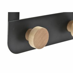 DKD Home Decor Vratno stojalo za plašče DKD Home Decor (4 obešalniki) Kovina Les (35 x 2,5 x 20 cm)