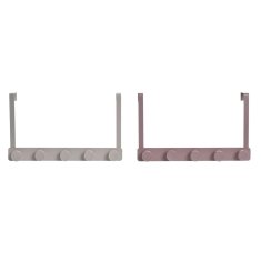 DKD Home Decor Vratni obešalnik za plašče DKD Home Decor Metal Brown Cream (33 x 5 x 20 cm) (2 enoti)