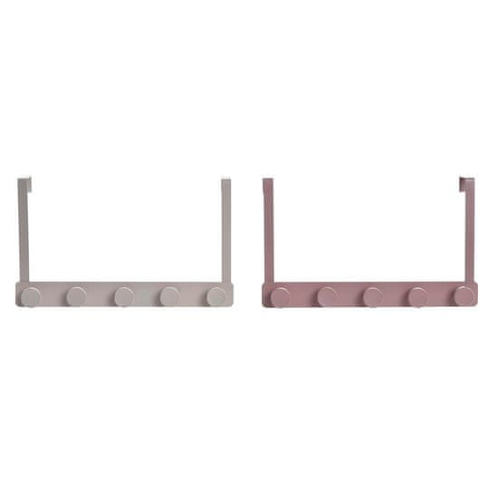 DKD Home Decor Vratni obešalnik za plašče DKD Home Decor Metal Brown Cream (33 x 5 x 20 cm) (2 enoti)