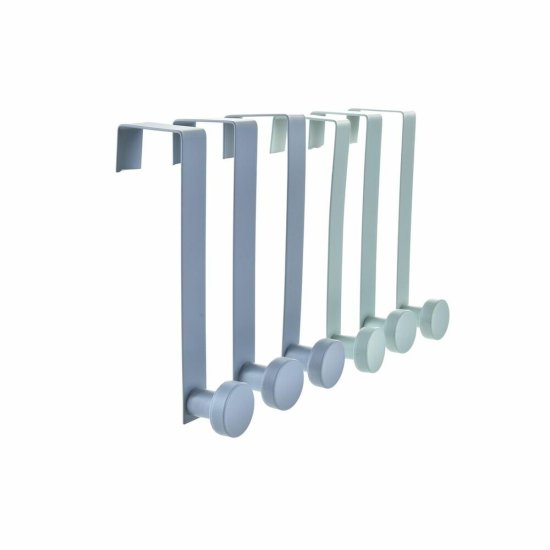 DKD Home Decor Vratno stojalo za plašče DKD Home Decor Blue Golden Metal Green (2 x 5 x 17 cm) (2 enoti) (3 enote)