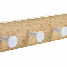 DKD Home Decor Vratno stojalo za plašče DKD Home Decor (5 obešalnikov) Kovina Bambus (38,5 x 4,8 x 25,5 cm)