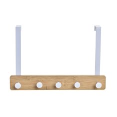 DKD Home Decor Vratno stojalo za plašče DKD Home Decor (5 obešalnikov) Kovina Bambus (38,5 x 4,8 x 25,5 cm)