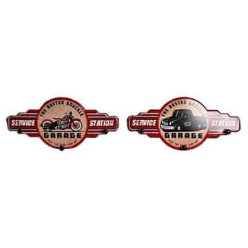 DKD Home Decor Stenski obešalnik DKD Home Decor Metal Vintage (2 enoti) (60 x 4 x 28 cm)