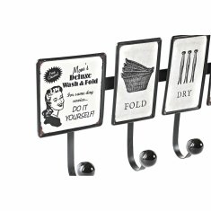 DKD Home Decor Stenski obešalnik DKD Home Decor Metal Vintage (38 x 6 x 19 cm) (2 enoti)