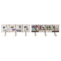 DKD Home Decor Stenski obešalnik DKD Home Decor Metal Shabby Chic (37 x 6 x 14,5 cm) (2 enoti)