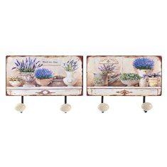 DKD Home Decor Stenski obešalnik DKD Home Decor Metal Shabby Chic (23 x 6 x 12 cm) (2 enoti)