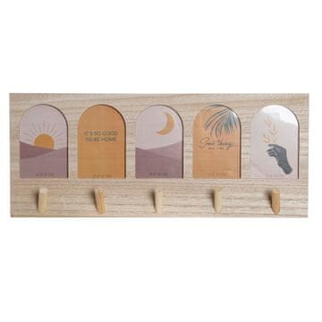 DKD Home Decor Stojalo za plašče DKD Home Decor 56 x 5 x 23,5 cm Naravno Večbarvno MDF Les Boho