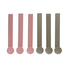 DKD Home Decor Vratno stojalo za plašče DKD Home Decor Metal (3 x 8 x 17 cm) (2 enoti) (3 kosi)