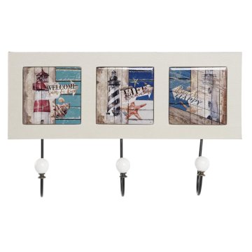 DKD Home Decor Stojalo za plašče DKD Home Decor Metal Multicolor Headlight MDF Wood (40 x 7 x 26 cm)