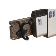 DKD Home Decor Stenski obešalnik za plašče DKD Home Decor Kovinske hišice (40 x 7 x 15 cm)