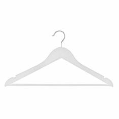 BigBuy Komplet obešalnikov za oblačila 5five 44,5 x 23,5 x 1,5 cm kovinski beli 5 enot