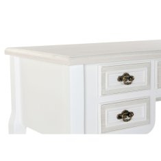 DKD Home Decor Pisalna miza DKD Home Decor MDF aluminij bela (90 x 40 x 78 cm)