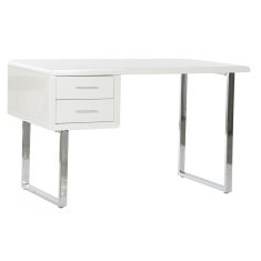 DKD Home Decor Pisalna miza DKD Home Decor Bela srebrna kovina MDF les 120 x 55 x 76 cm