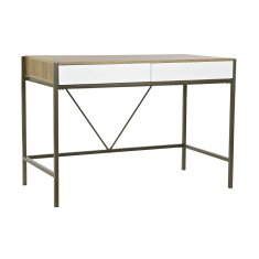DKD Home Decor Pisalna miza DKD Home Decor Bela rjava kovina MDF les 110 x 55 x 76 cm