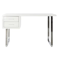DKD Home Decor Pisalna miza DKD Home Decor Bela srebrna kovina MDF les 120 x 55 x 76 cm