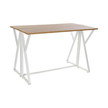 DKD Home Decor Pisalna miza DKD Home Decor Natural Metal MDF White (120 x 70 x 75 cm)