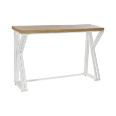 DKD Home Decor Pisalna miza DKD Home Decor Natural Metal MDF White (120 x 70 x 75 cm)