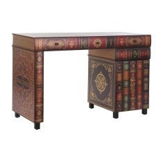 DKD Home Decor Pisalna miza DKD Home Decor Wood Multicolour PU (120 x 50 x 78 cm)