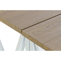 DKD Home Decor Pisalna miza DKD Home Decor Natural Metal MDF White (120 x 70 x 75 cm)
