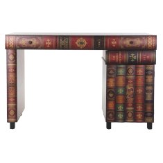 DKD Home Decor Pisalna miza DKD Home Decor Wood Multicolour PU (120 x 50 x 78 cm)