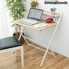 InnovaGoods Zložljiva pisalna miza s polico InnovaGoods Tablezy Wood (obnovljena A)