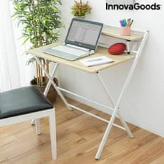 InnovaGoods Zložljiva pisalna miza s polico InnovaGoods Tablezy Wood (obnovljena B)