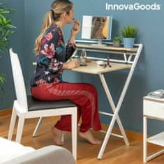 InnovaGoods Zložljiva pisalna miza s polico InnovaGoods Tablezy Wood (obnovljena B)