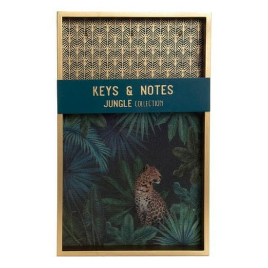 DKD Home Decor Omarica za ključe DKD Home Decor 8424001602094 25 x 4,5 x 40 cm Črna zlata MDF les