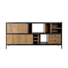 DKD Home Decor Bivak DKD Home Decor Alvin Black Natural Iron Fresno 160 x 40 x 75 cm